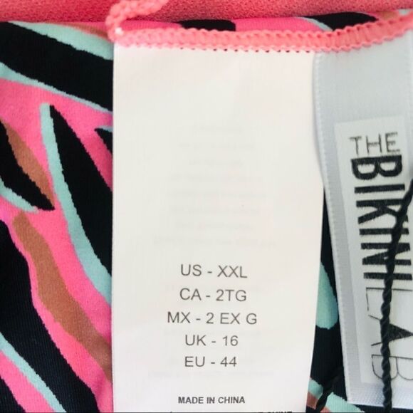 The Bikini Lab Hipster Bikini Bottoms, Pink/Black, 2XL, NWT - Picture 11 of 13